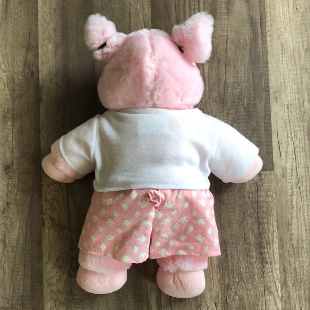 Build a Bear Pink Pig Piglet with Pajamas and Flower Bows - Picture 6 of 7
